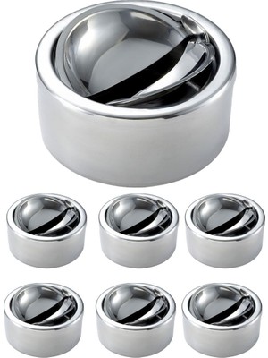 Falconetti 25 Adet Çelik 11,7cm Kafe Restaurant Kapaklı Yuvarlak Hazneli Kül Tablası Küllük