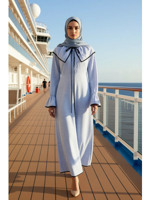 Benerly Kadın Gömlek Yaka Standart Kol Midi Elbise Terrycotton Kumaş Skater Kalıp Fonksiyonel Spor