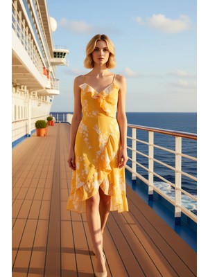 Benerly Kadın V Yaka Ince Askılı Kolsuz A Line Midi Dokuma Elbise Fonksiyonel Dayanıklı Kaliteli Şık