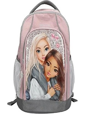 Top Model Simli Sırt Çantası Kız Çocuklar İçin Ergonomik Tasarım 19x30x40 cm
