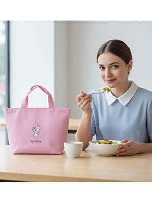 Miniso My Melody Lisanslı Yiyecek Çantası Pembe %89 Pamuk %11 Viscoz Kız Çocuk İçin