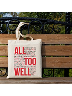 Cemira Taylor Swift All Too Well Tasarımlı Bez Çanta Tekstil Malzeme ile Bohem Stil