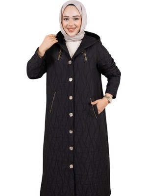 Elif Artar Yeni Sezon Büyük Beden Kapüşonlu Kapitone Ceket – Kışlık, Şık ve Rahat