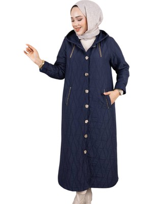 Elif Artar Yeni Sezon Büyük Beden Kapüşonlu Kapitone Ceket – Kışlık, Şık ve Rahat