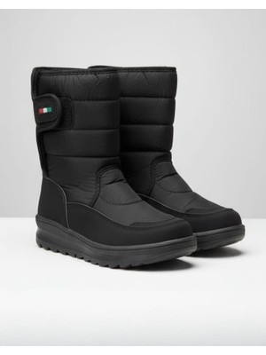 papucumun dünyası Su Geçirmez Kaymaz Taban Içi Kürklü Uzun Bot Erkek ve Kızlar Için   Kar Botu