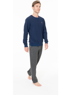 U.s. Polo Assn. Erkek Pamuklu Lisanslı Pijama Takımı 18933-LACİVERT-XL