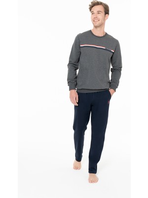 U.s. Polo Assn. U.s. Polo Assn. Erkek Antrasit Melanj Battal Ev Giyim-Antrasit Melanj-S