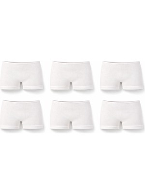 İncili 6'lı Set Kız Çocuk Ip Askılı Raporlu Ribana Boxer - (Pembe - Bej - Lila)