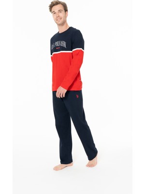 U.s. Polo Assn. Erkek Pamuklu Lisanslı Pijama Takımı 18952-KIRMIZI-2XL