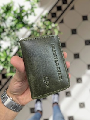 Visso 661 Fermuarlı Kredi Kartlık Model  Deri Çanta Kişiye Özel Kartlık Cüzdan Bay &Kadın Için