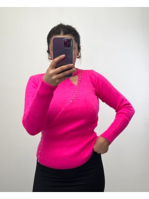 Nisum Moda Taşlı Yumoş Triko Bluz