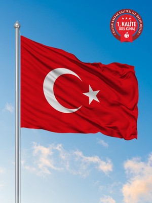 Bilsan Türk Bayrağı 20X30 cm - Alpaka Kumaş (5 Adet)