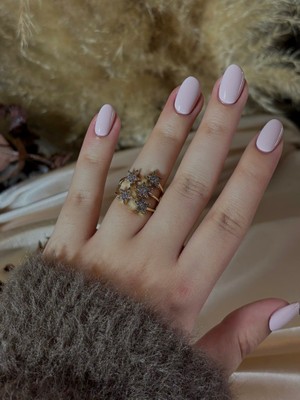 Volare Zirkon Taşlı Altın Kaplama Star Yüzük