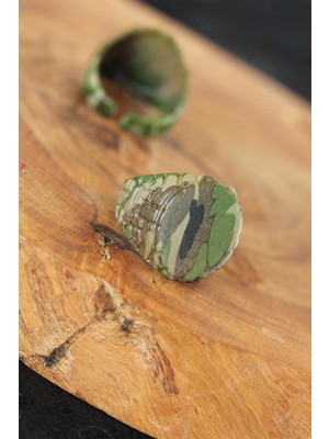 BT Teknik Kamuflaj Desenli Ayarlamalı Erkek Yüzük