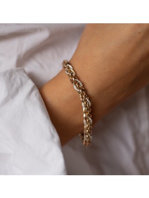 Oroline Kuyumculuk 14 Ayar Altın Hallow Kadın Bileklik