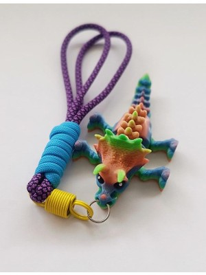 Anahtarlık Çanta Süsü Dragon Dinozor Rainbow Multicolor Oynar Eklem Oyuncak Yılbaşı Doğum Günü Hediye