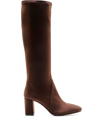 Sofia Baldi Scarty Kahve Tekstil Kadın Topuklu Çizme