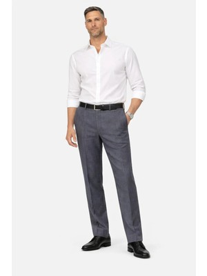 BURSPA Rahat Kesim Klasik Pamuklu Keten Füme Baba Erkek Pantolon