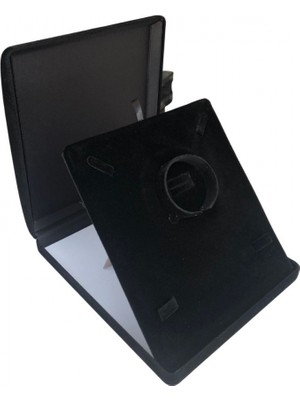 Özer Kutu Set Kutusu Büyük Bombeli Kadife Siyah