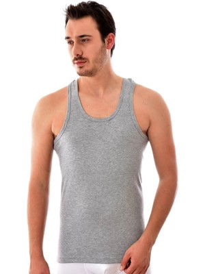 Tutku Erkek Gri Pamuklu Atlet 6lı-Gri-3xl