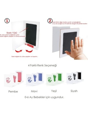 İlk El Grup Bebek El ve Ayak Izi Anı Baskı Seti