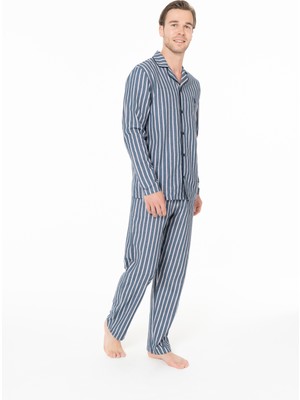 U.s. Polo Assn. Erkek Pamuklu Lisanslı Pijama Takımı 18978-LACİVERT-XL