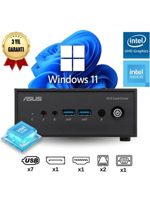Asus PN42-SN0285AV Atl8 Intel Processor N100 16GB Ddr4 128GB M.2 SSD W11PRO Mini Masaüstü Bilgisayar