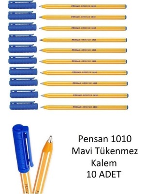 Pensan 1010 Mavi Tükenmez Kalem Ofispen 10 Adet
