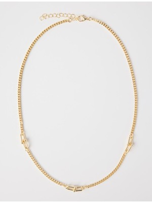 Jimmy Key Altın Rengi Kanca Detaylı Ayarlanabilir Kolye