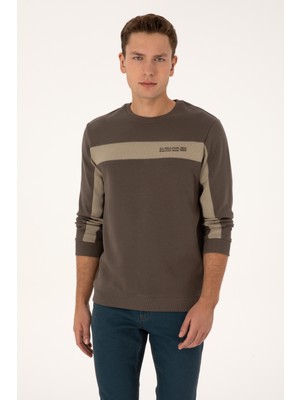 U.s. Polo Assn. Erkek Vizon Sweatshirt 50316354-VR052