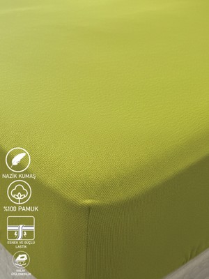 %100 Pamuk Penye Lastikli Çarşaf – Tek Kişilik 100 x 200