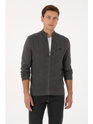 U.s. Polo Assn. Erkek Gri Hırka (Triko) 50315024-VR024