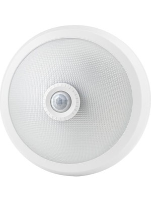 Novytech Ledx AL-S205 E27 Çift Duylu Hareket Sensörlü Beyaz Cam Tavan Armatür 300X300X90MM