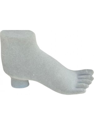 Özer Kutu Ayak Şeklinde Süet Halhal ve Bileklik Stand Mankeni Gri