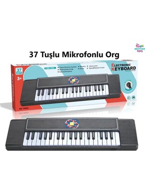 Brother Toys Büyük Boy 37 Tuşlu Mikrofonlu Org Çocuk Oyuncak Piyano Karaoke Org