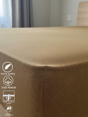 %100 Pamuk Penye Lastikli Çarşaf – Tek Kişilik 100 x 200