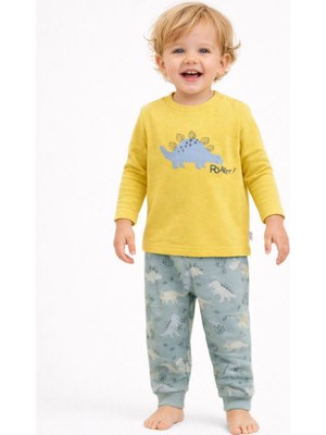 Uzun Kollu Organik Bebek Pijama Takımı