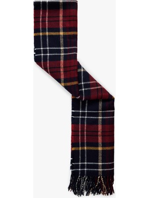 Koton Ekoseli Püsküllü Uzun Triko Atkı