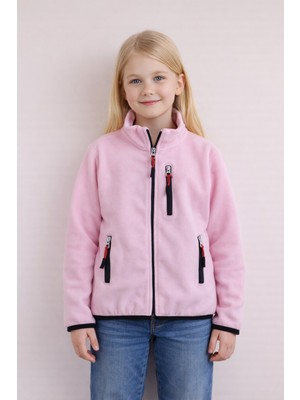 Monox Çocuk Lastik Manşetli Fermuarlı 3 Cepli Unisex Polar Ceket