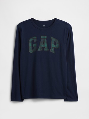 Gap Erkek Çocuk Lacivert Grafik Baskılı T-Shirt