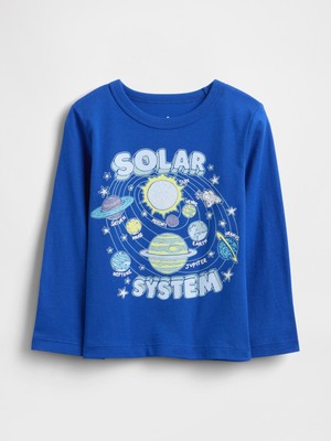 Gap Erkek Bebek Kobalt Mavisi Grafik Baskılı T-Shirt