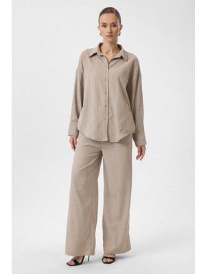 Tiffany & Tomato Çizgili Pullu Pantolon