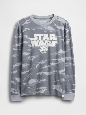 Gap Erkek Çocuk Gri Star Wars Relaxed Grafik Baskılı T-Shirt