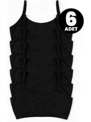 Öts Kız Çocuk Büstiyer 6'lı Pedsiz Ip Askılı (%96 Pamuk - %4 Elastan)