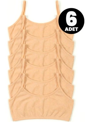 Öts Kız Çocuk Büstiyer 6'lı Pedsiz Ip Askılı (%96 Pamuk - %4 Elastan)
