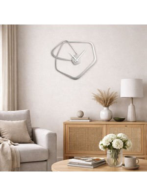 BUKAVA┃Morphos Metal Duvar Saati – Modern Minimalist Dekoratif Tasarım – 50CM