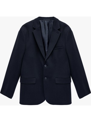 Koton Uzun Kollu Kapaklı Cepli Düğmeli Slim Fit Mono Yaka Blazer Ceket