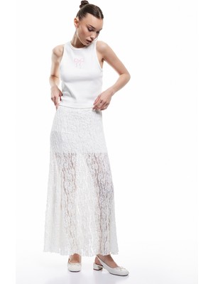 Koton Fiyonk Baskılı Bisiklet Yaka Kolsuz Kaşkorse Atlet