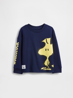 Gap Erkek Bebek Lacivert Peanuts Grafik Baskılı T-Shirt