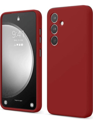 Techno Guru Samsung Galaxy S24 Fe Kılıf Kılıf Esnek Yapılı First Silikon Kapak